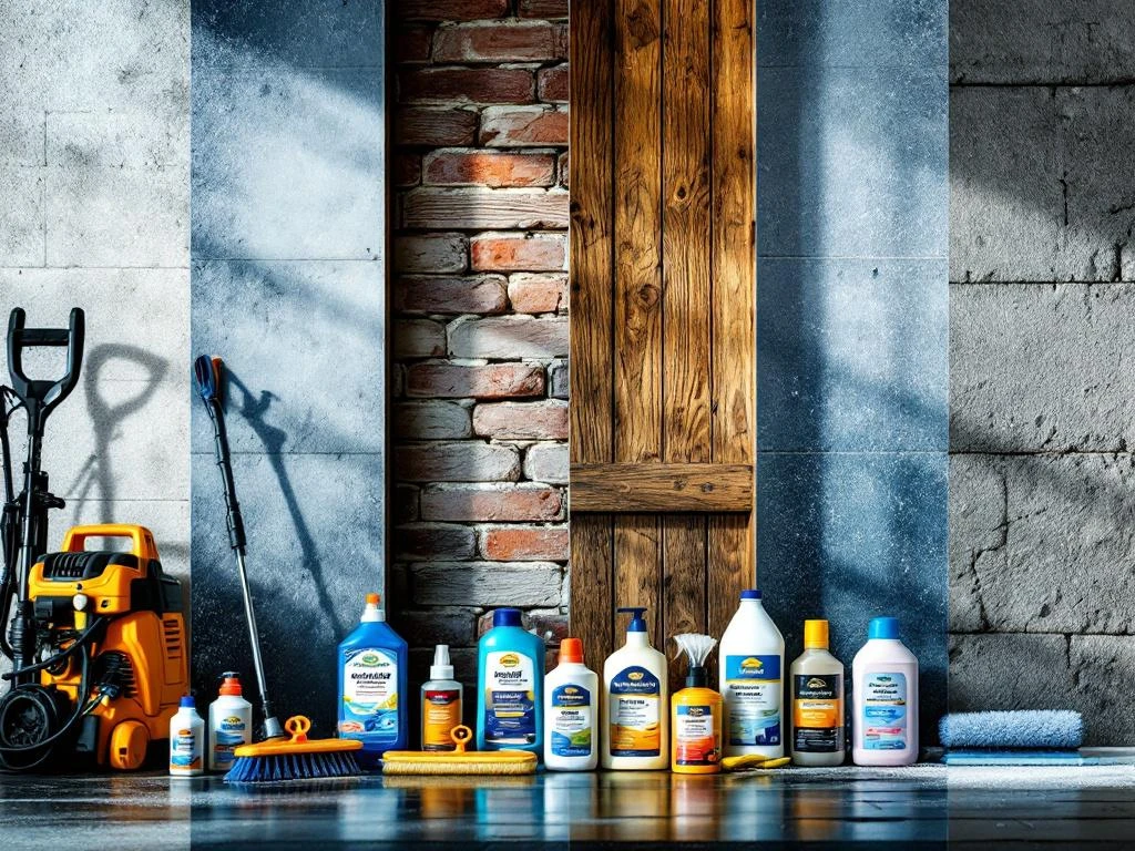 Professionele gevelreiniging van baksteen, beton, hout en steen met hogedrukreinigers en gespecialiseerde schoonmaakmiddelen